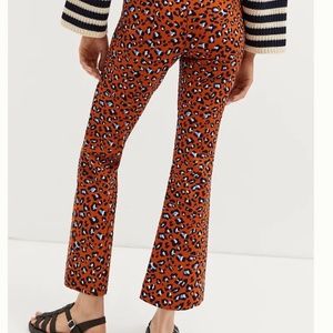 Anthropologie Maeve kick flare pants brown, small